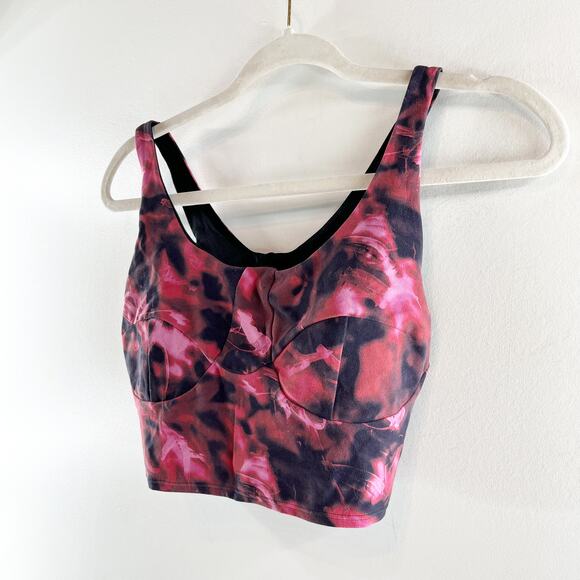 Lululemon Nulu Front-Darting Yoga Bra Intensity Pink Blossom Multi 8 - Picture 6 of 7